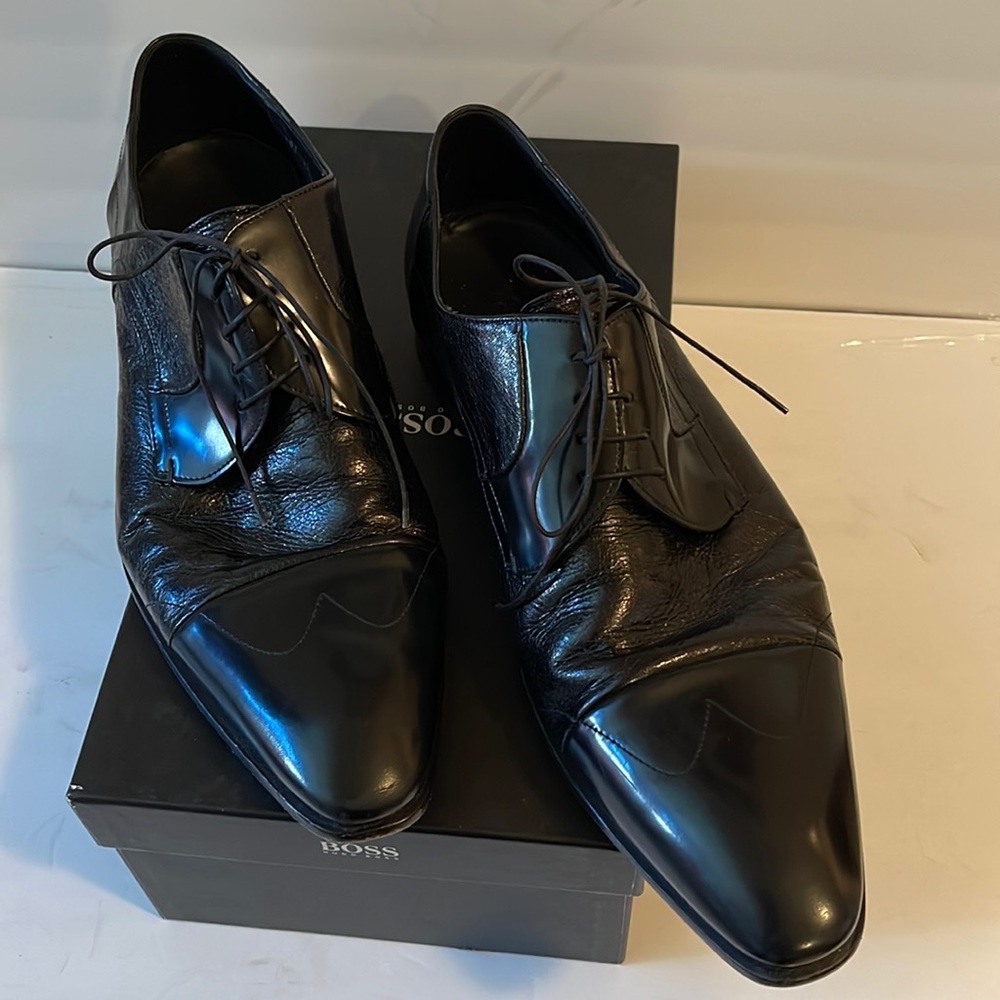BOSS Hugo Boss - Leather Oxfords - Slightly Worn - With Box - Made in Italy